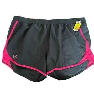 NWT Women’s Under Armour Gray and Pink Athletic Shorts sz XXL